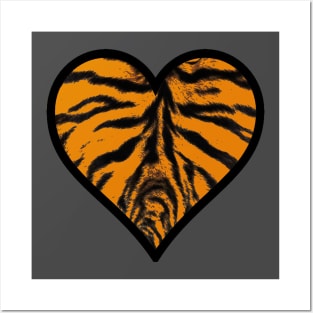 Tiger Stripe Heart Posters and Art